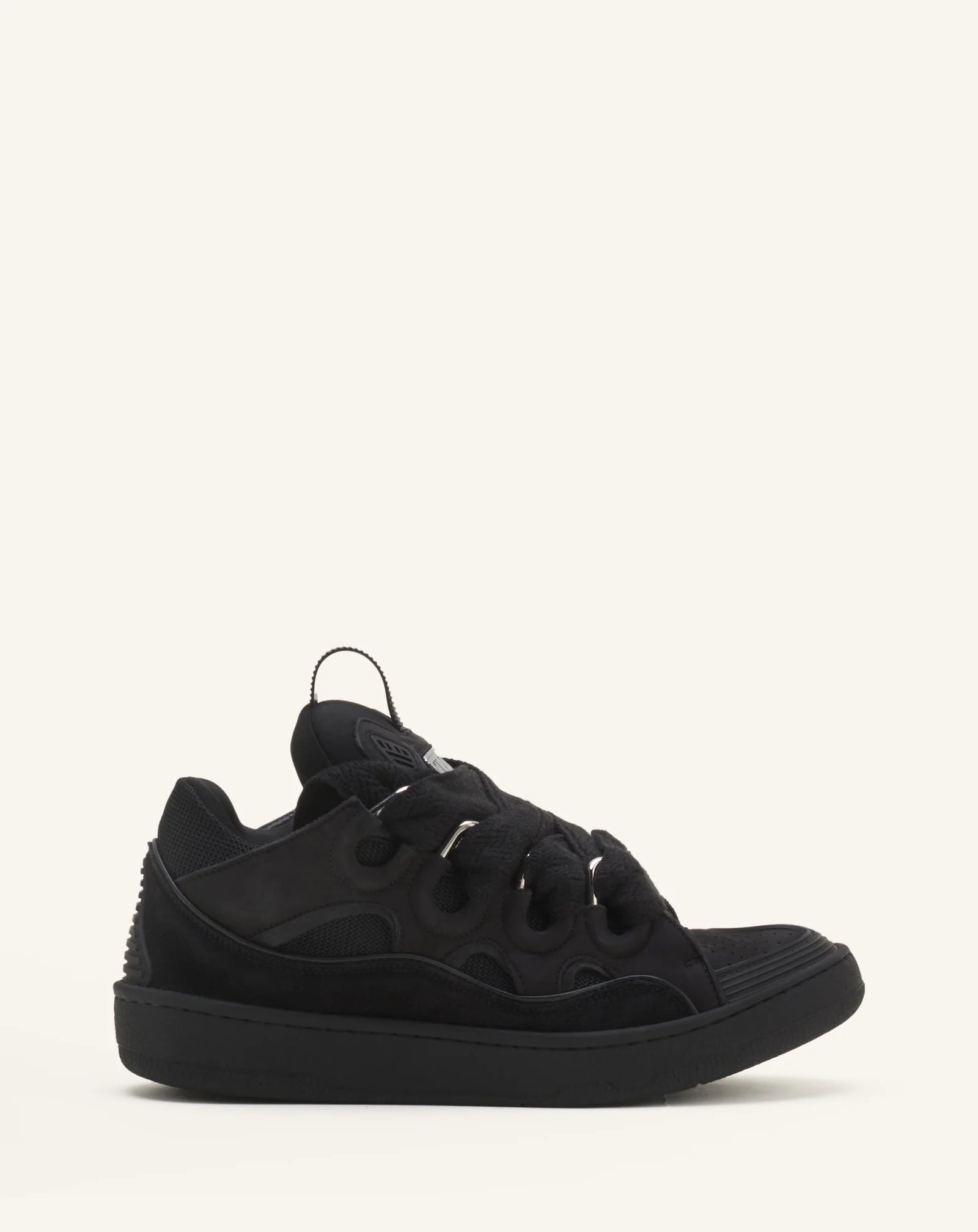 Lanvin Men's Curb Leather Low-Top Sneakers